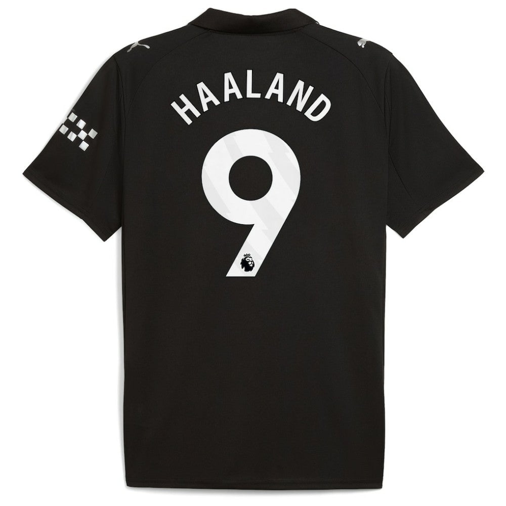 Erling Haaland Manchester City 2025/26 Away Replica Player Jersey Discount - Black
