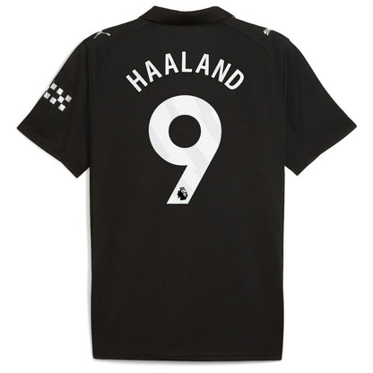 Erling Haaland Manchester City 2025/26 Away Replica Player Jersey Discount - Black