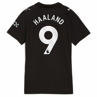 Erling Haaland Manchester City Women's 2025/26 Away Replica Player Jersey Discount - Black