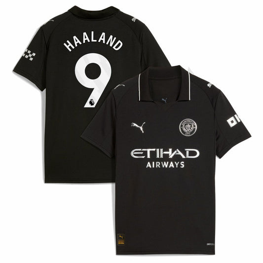Erling Haaland Manchester City Youth 2025/26 Away Replica Player Jersey Discount - Black