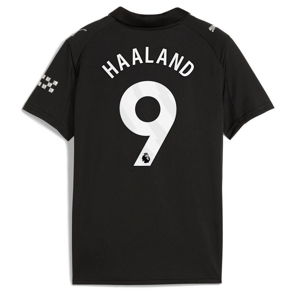 Erling Haaland Manchester City Youth 2025/26 Away Replica Player Jersey Discount - Black
