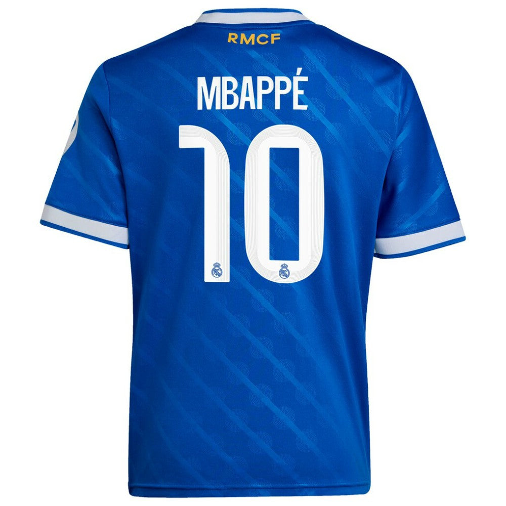 Kylian Mbappé Real Madrid Youth 2025/26 Third Replica Player Jersey Discount - Blue