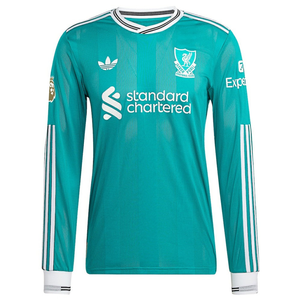 Virgil van Dijk Liverpool 2025/26 Third Long Sleeve Player Jersey Discount - Green
