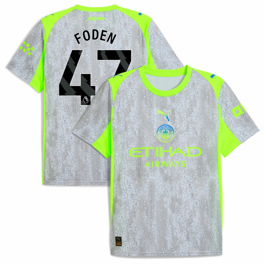 Manchester City 2025/26 Third Replica Jersey Discount - Green/Neon Green