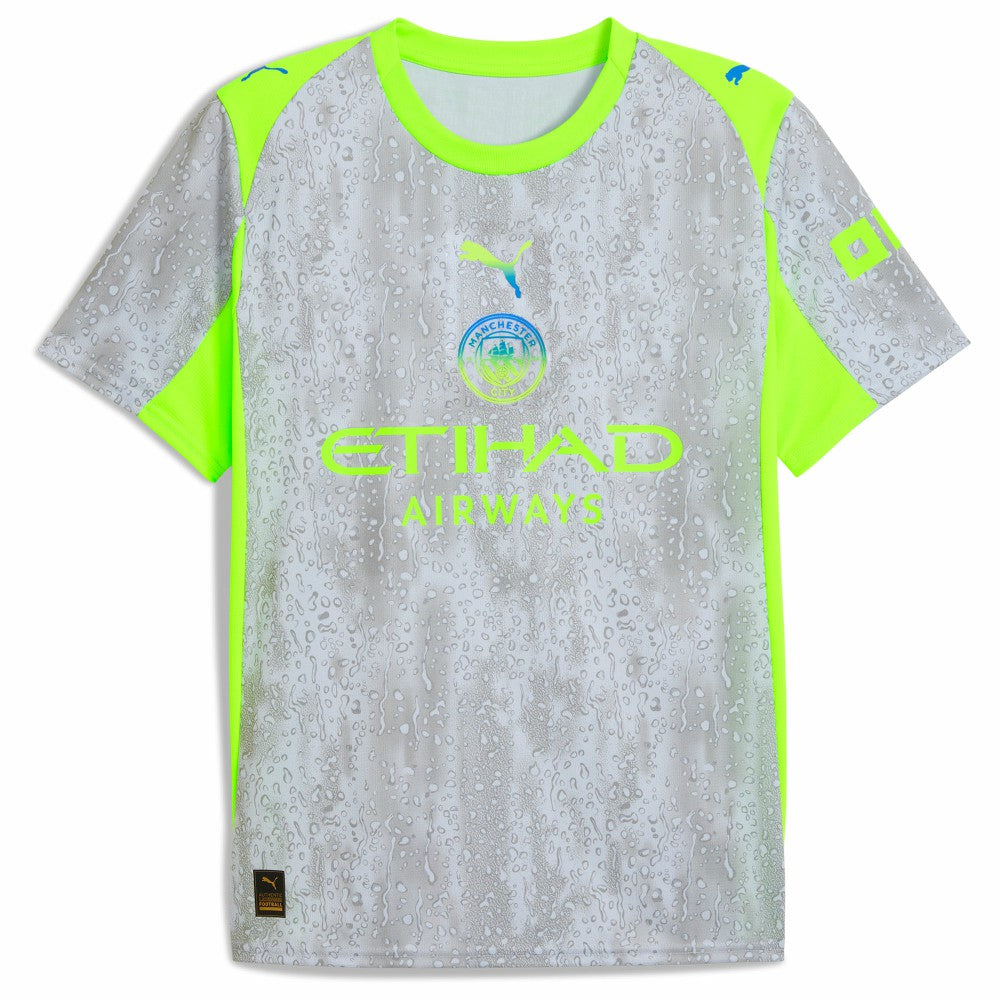 Manchester City 2025/26 Third Replica Jersey Discount - Green/Neon Green