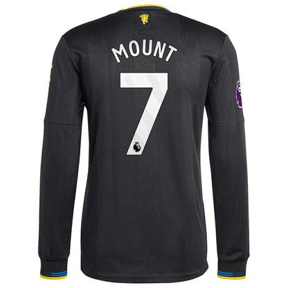Mason Mount Manchester United 2025/26 Third Long Sleeve Player Jersey Discount - Black