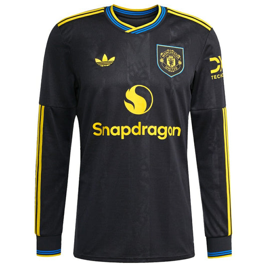 Mason Mount Manchester United 2025/26 Third Replica Long Sleeve Player Jersey Discount - Black