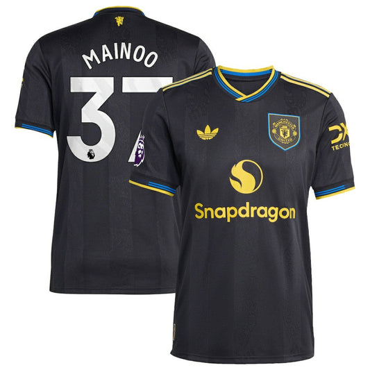 Kobbie Mainoo Manchester United 2025/26 Third Player Jersey Discount - Black
