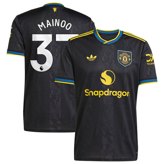Kobbie Mainoo Manchester United 2025/26 Third Replica Player Jersey Discount - Black