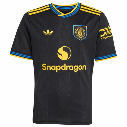 Bruno Fernandes Manchester United Youth 2025/26 Third Replica Player Jersey Discount - Black