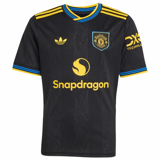 Bruno Fernandes Manchester United Youth 2025/26 Third Replica Player Jersey Discount - Black