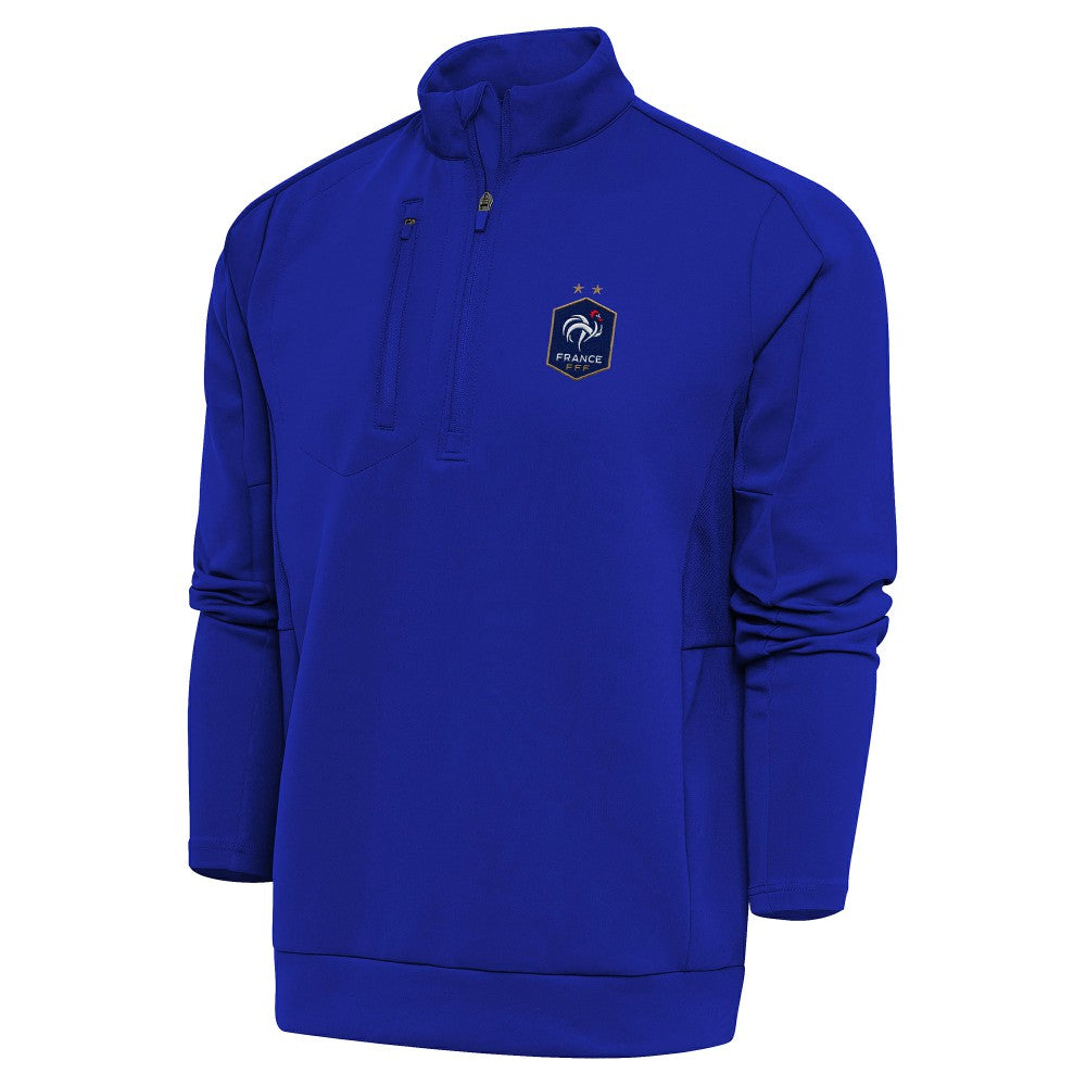 France National Team Antigua Genesis Quarter-Zip Pullover for sale - Royal
