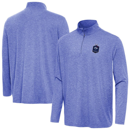 France National Team Antigua Master Quarter-Zip Pullover for sale - Heather Royal