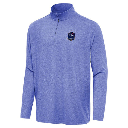 France National Team Antigua Master Quarter-Zip Pullover for sale - Heather Royal