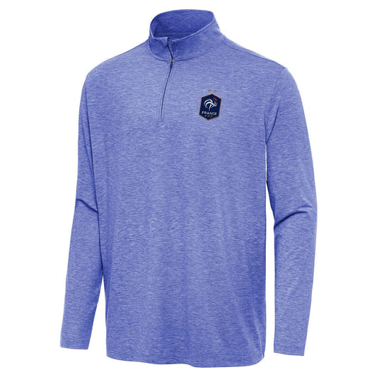 France National Team Antigua Master Quarter-Zip Pullover for sale - Heather Royal