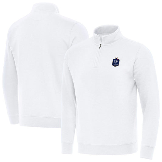 France National Team Antigua Landslide Quarter-Zip Pullover for sale - White