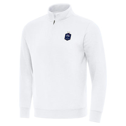 France National Team Antigua Landslide Quarter-Zip Pullover for sale - White