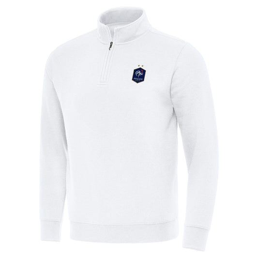 France National Team Antigua Landslide Quarter-Zip Pullover for sale - White