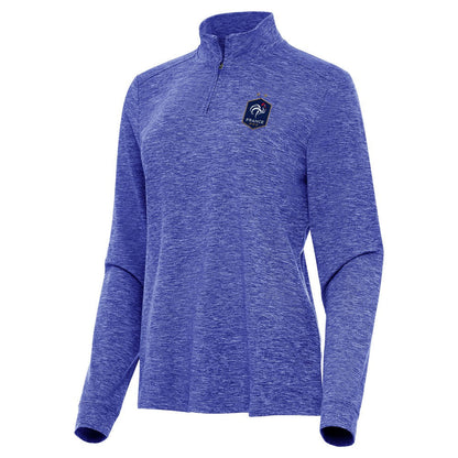 France National Team Antigua Women's Master Quarter-Zip Pullover for sale - Heather Royal