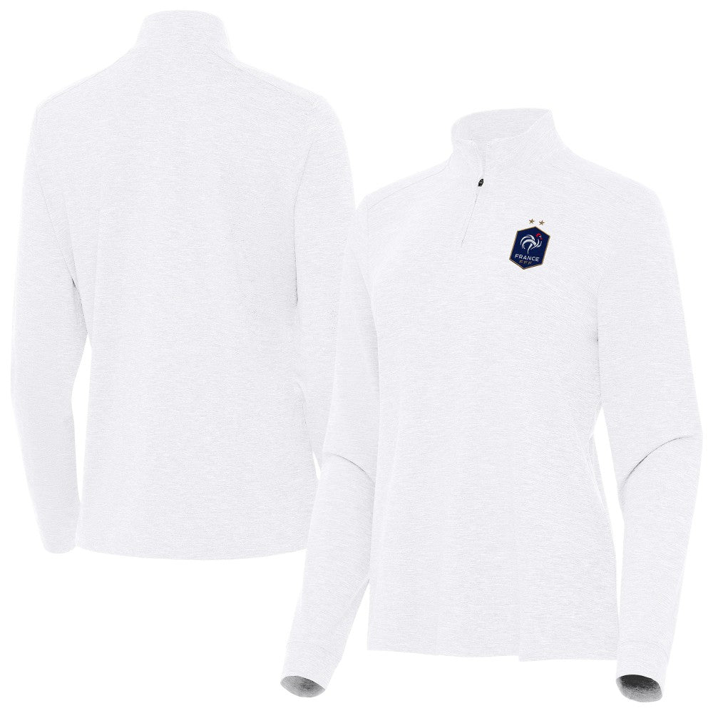 France National Team Antigua Women's Master Quarter-Zip Pullover for sale - White