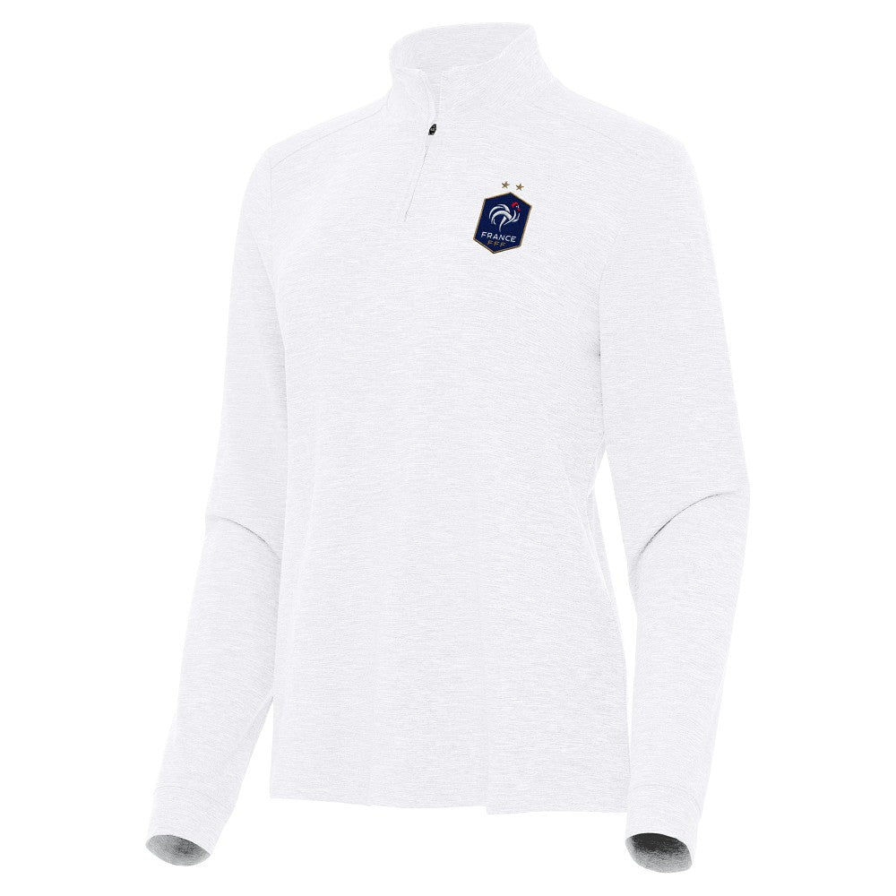 France National Team Antigua Women's Master Quarter-Zip Pullover for sale - White