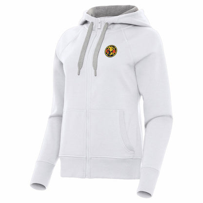 Club America Antigua Women's Takeover Full-Zip Hoodie Discount - White