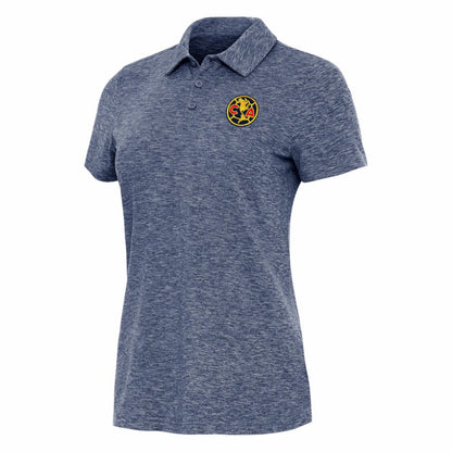 Club America Antigua Women's Triple Shot Polo Discount - Heather Navy