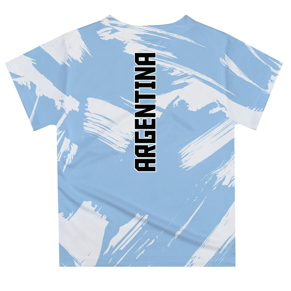 Argentina National Team Vive La Fete Infant Paint Brush T-Shirt for sale - Light Blue