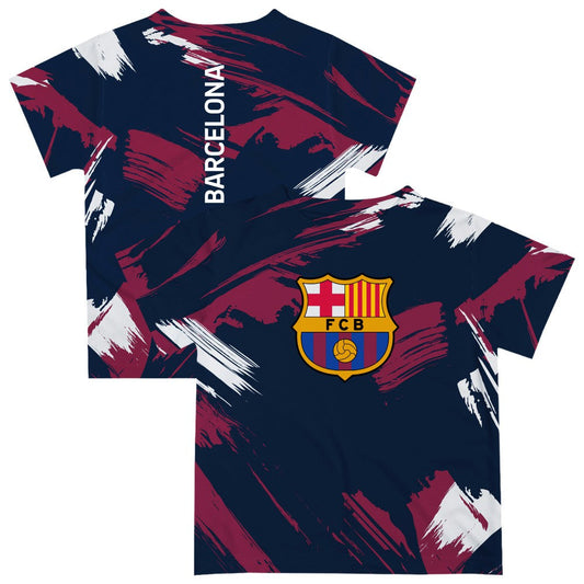 Barcelona Vive La Fete Infant Paint Brush T-Shirt on sale - Navy