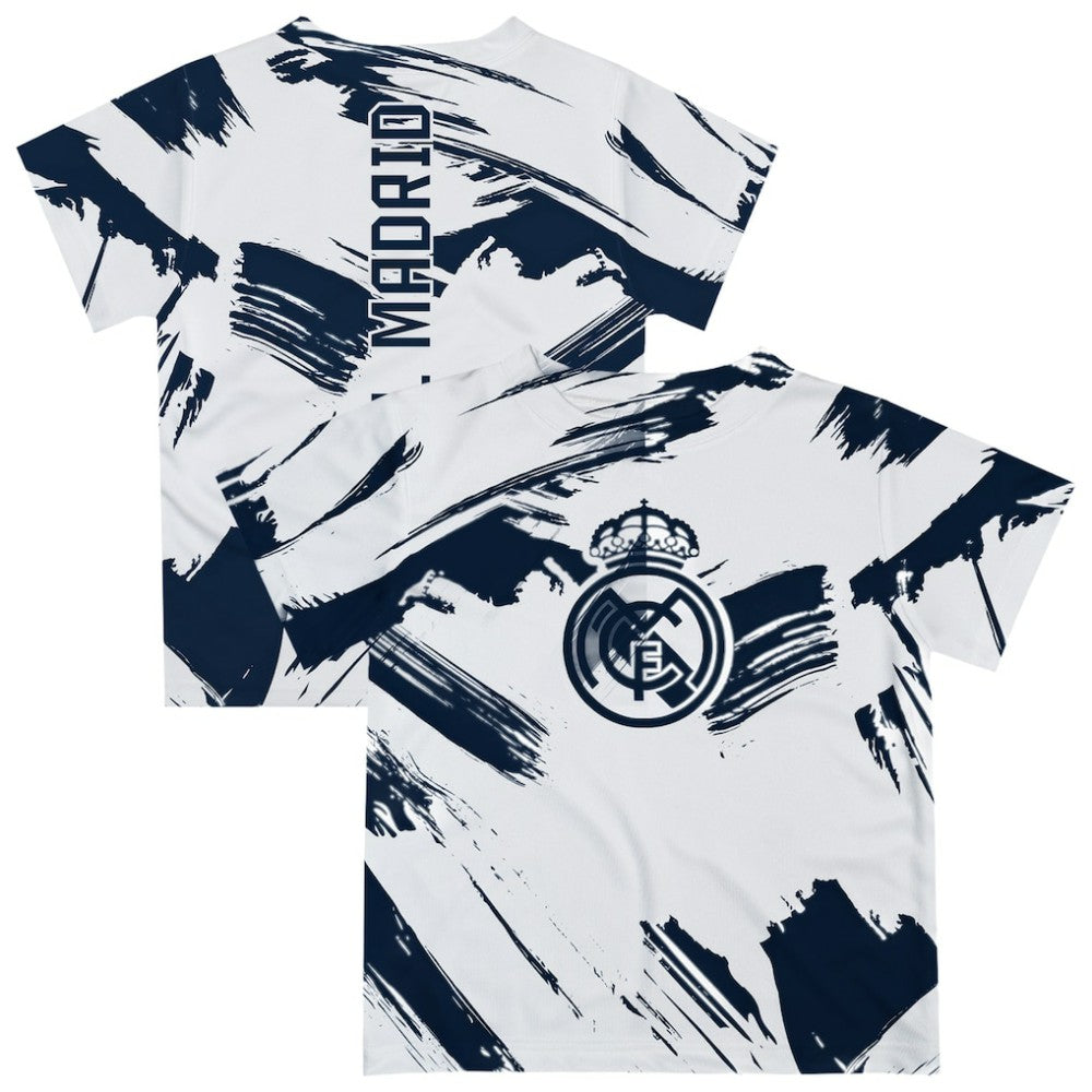 Real Madrid Vive La Fete Youth Paint Brush T-Shirt Discount - White