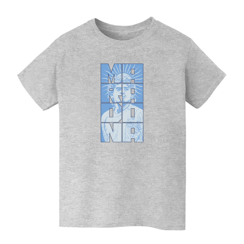 Diego Maradona Argentina National Team Vive La Fete Toddler Portrait T-Shirt for sale - Gray
