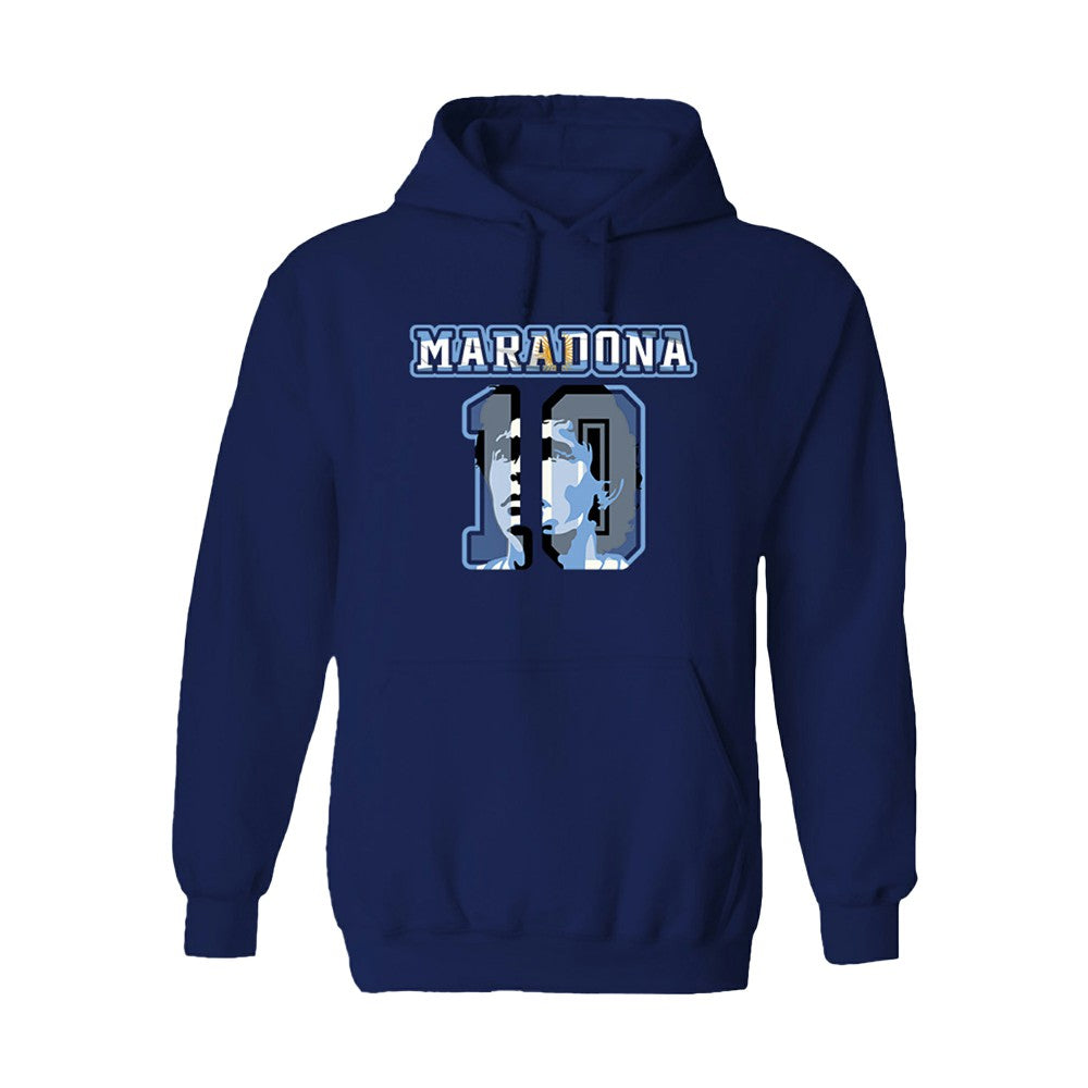 Diego Maradona Argentina National Team Vive La Fete Women's Name & Number Pullover Hoodie for sale - Navy