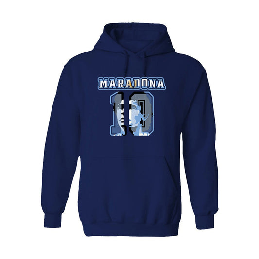Diego Maradona Argentina National Team Vive La Fete Women's Name & Number Pullover Hoodie for sale - Navy