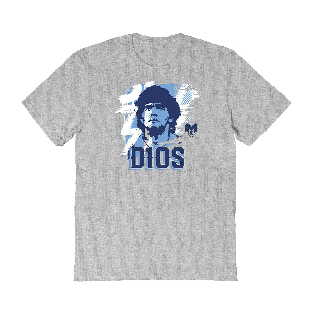 Diego Maradona Argentina National Team Vive La Fete D10S T-Shirt for sale - Gray