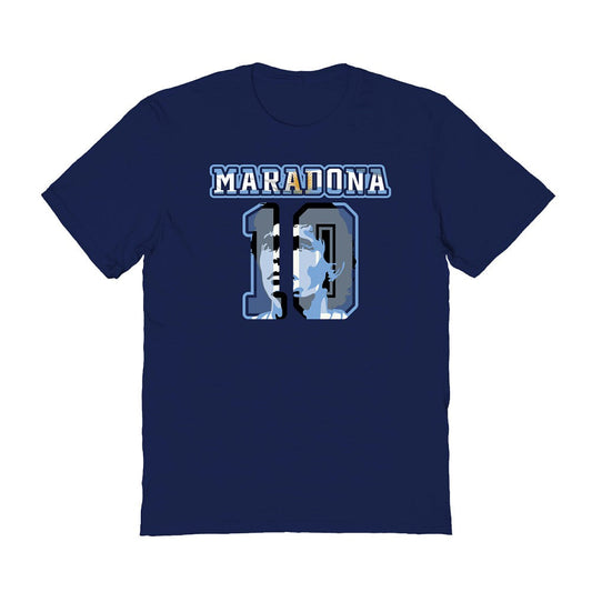 Diego Maradona Argentina National Team Vive La Fete Name & Number T-Shirt for sale - Navy