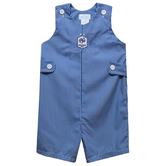 France National Team Vive La Fete Infant Gingham Jon Jon Romper for sale - Royal