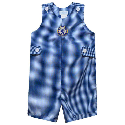 Chelsea Vive La Fete Infant Gingham Jon Jon Romper Discount - Royal