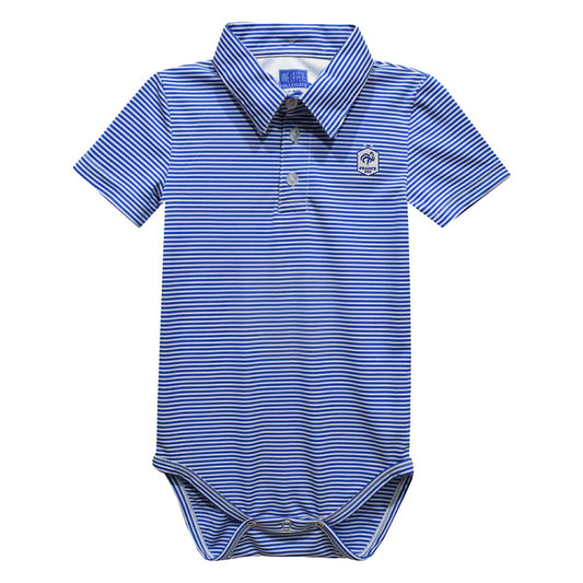 France National Team Vive La Fete Infant Pencil Stripe Polo Bodysuit for sale - Royal