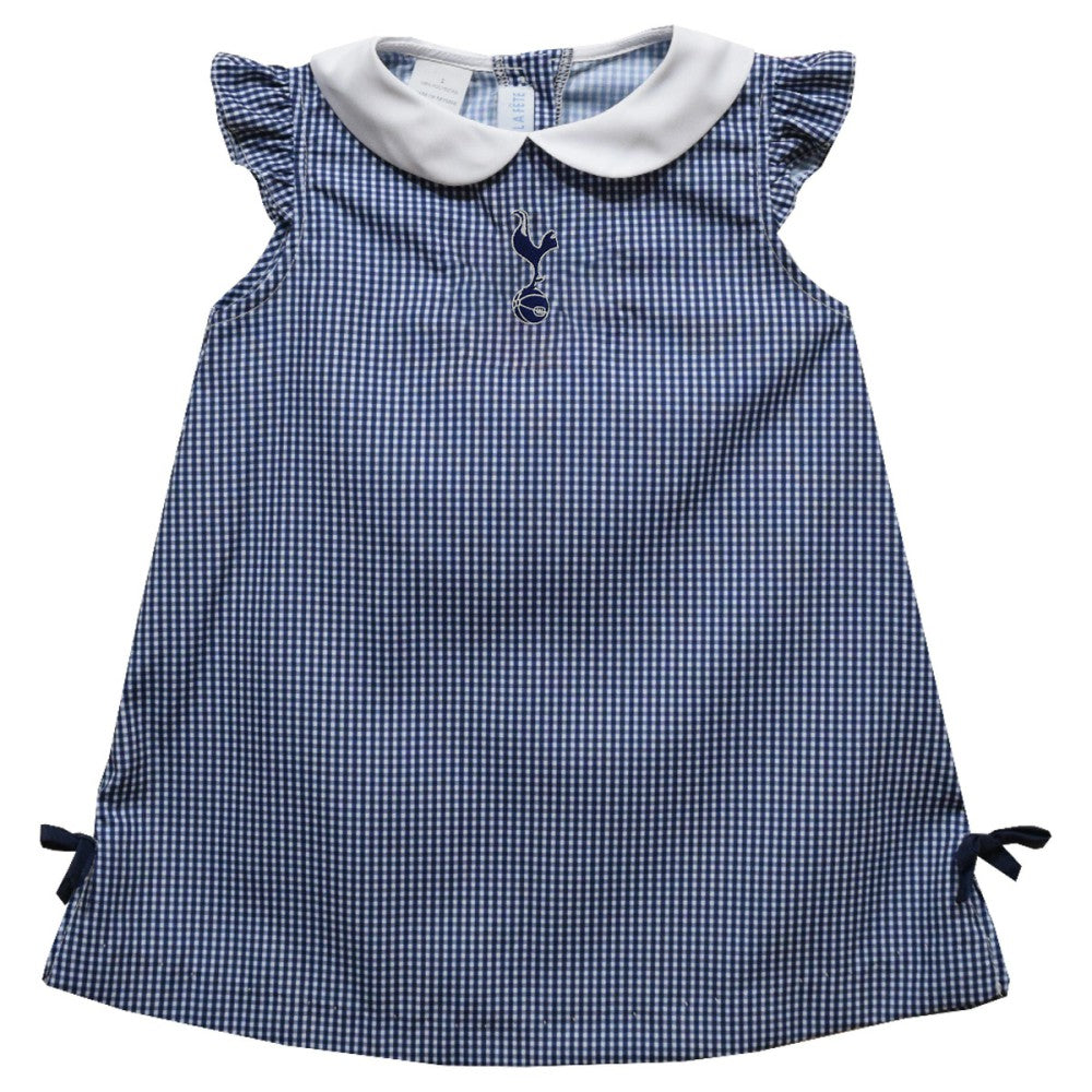 Tottenham Hotspur Vive La Fete Girls Toddler Mini Check Pattern A-Line Dress Sale - Navy