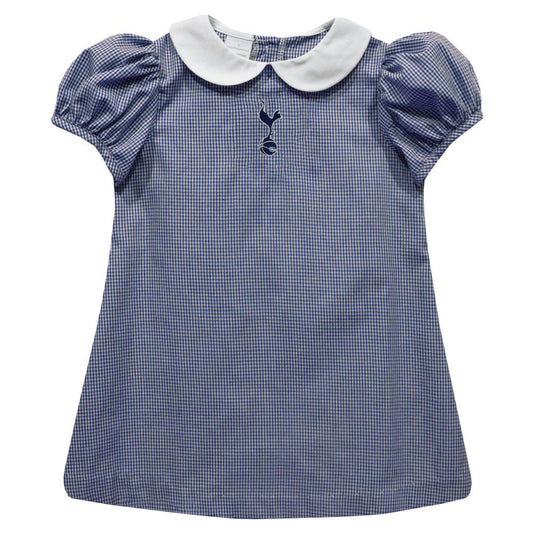 Tottenham Hotspur Vive La Fete Girls Infant Gingham Puffy A-Line Dress Sale - Navy