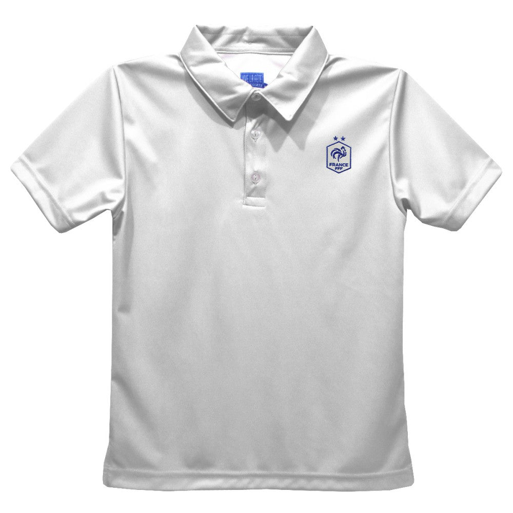 France National Team Vive La Fete Youth Solid Polo for sale - White