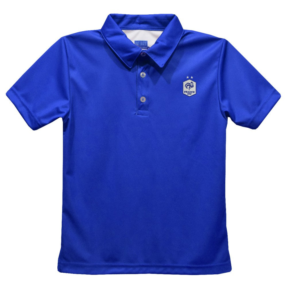 France National Team Vive La Fete Youth Solid Polo for sale - Royal