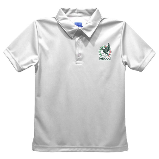 Mexico National Team Vive La Fete Youth Solid Polo for sale - White