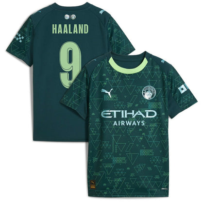Erling Haaland Manchester City x EA SPORTS FC Youth 2025/26 Fourth Jersey Discount - Green