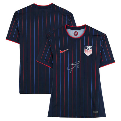Cavan Sullivan USMNT Autographed 2025 Navy Replica Jersey for sale - Front Signed