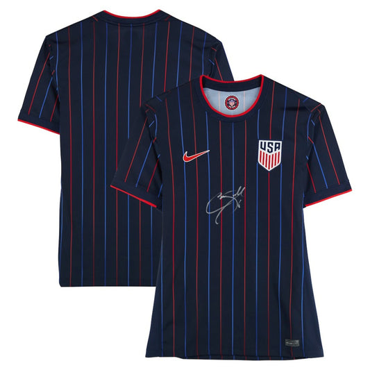 Cavan Sullivan USMNT Autographed 2025 Navy Replica Jersey for sale - Front Signed