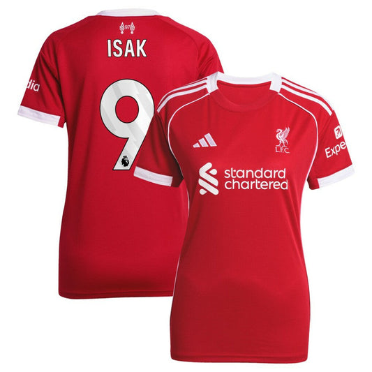 Alexander Isak Liverpool Women's 2025/26 Home Replica Player Jersey Discount - Red