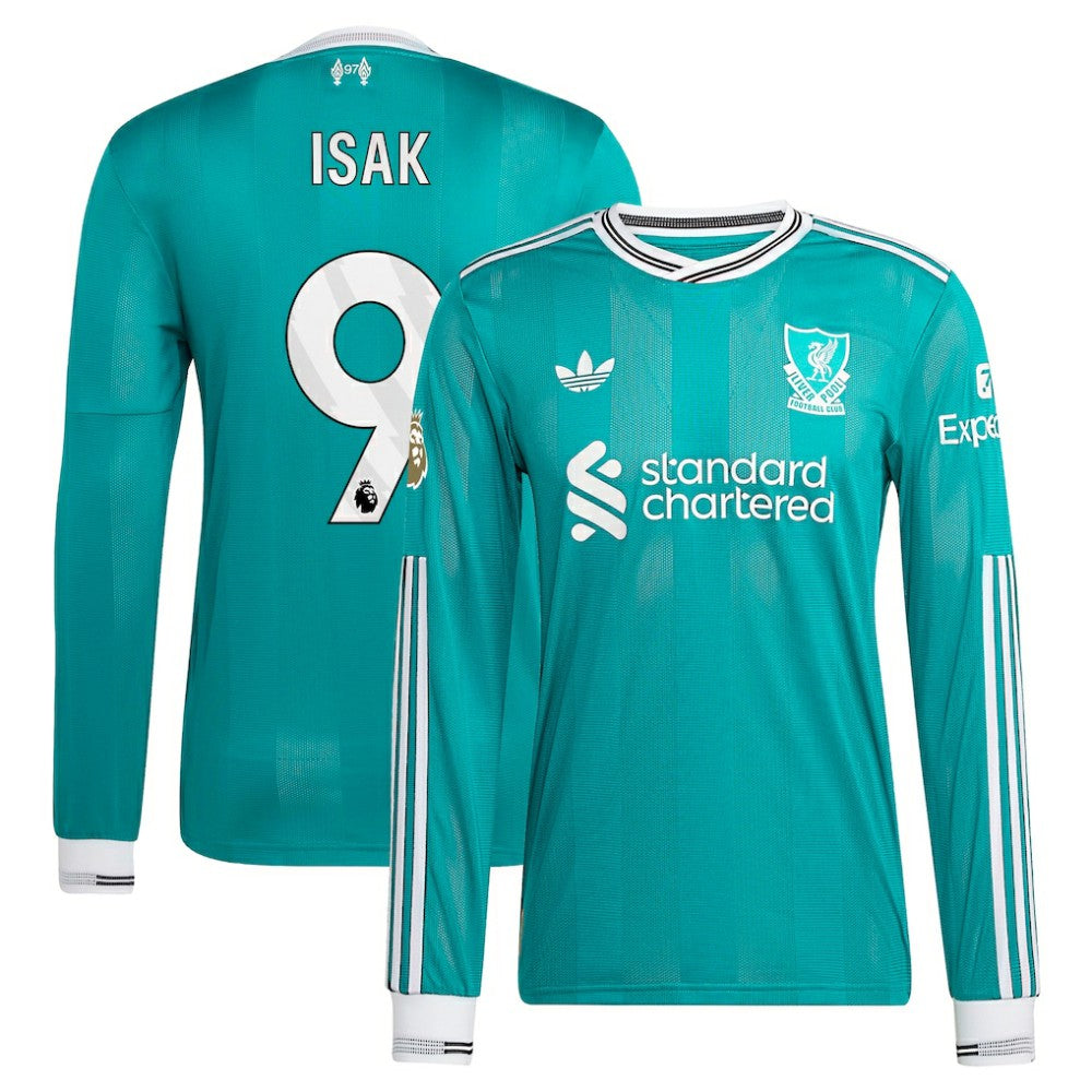 Alexander Isak Liverpool 2025/26 Third Long Sleeve Player Jersey Discount - Green