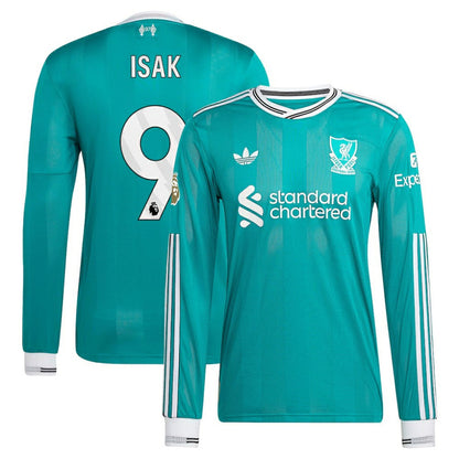 Alexander Isak Liverpool 2025/26 Third Long Sleeve Player Jersey Discount - Green