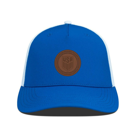 USMNT Levelwear Signal Periscope Adjustable Trucker Hat on sale - Royal/White